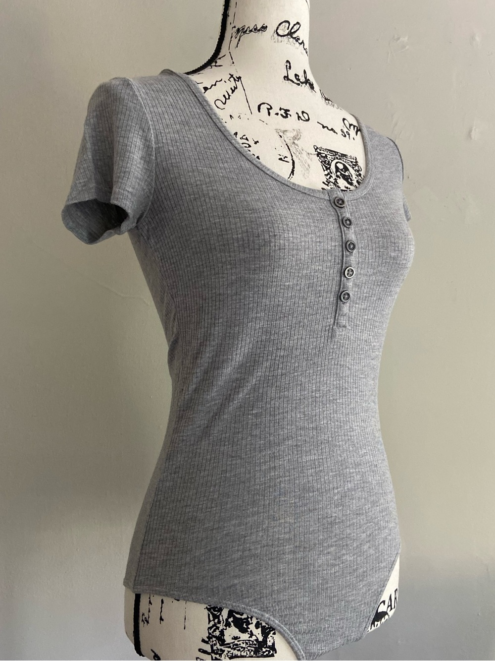 Hollister Gray Bodysuit Shirt